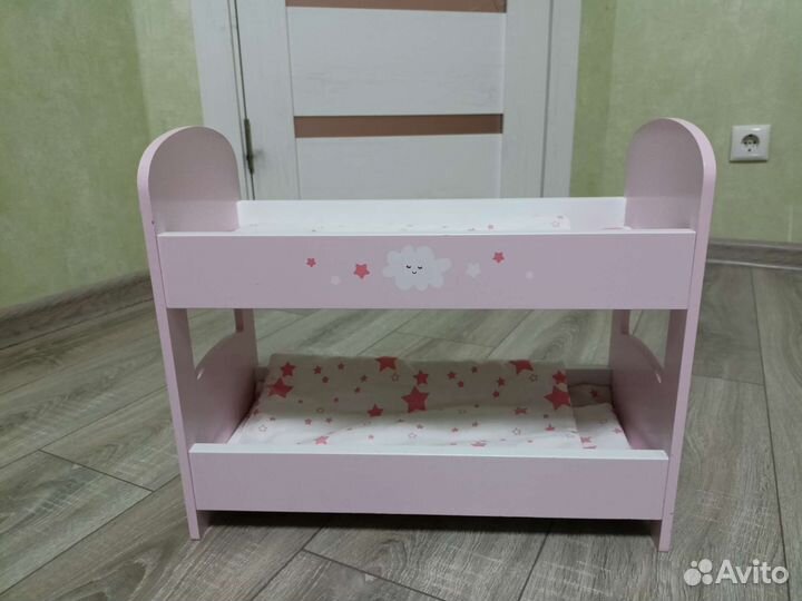 Кровать двухьярусная для кукол
