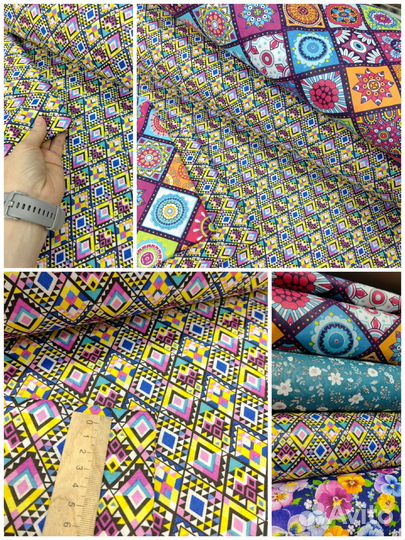 Ткань хлопок мелкий рисунок Пэчворк лоскут шитье