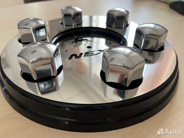 Колпаки на газель нержавейка хром + колпачки