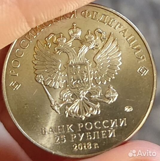 Монета 25 рубля чм 2018