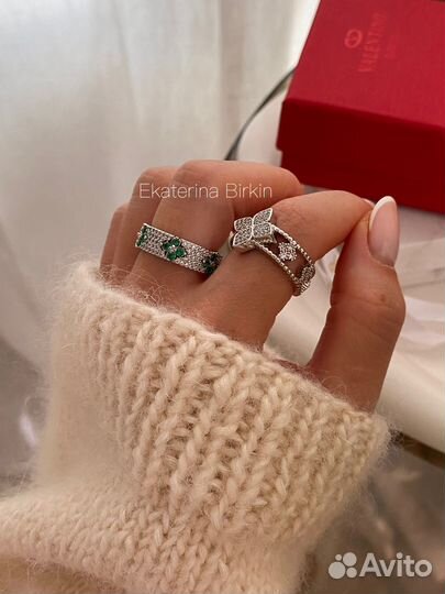 Кольцо roberto coin цвет серебро однотонное