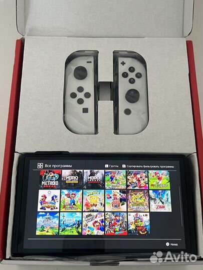 Прошитая Nintendo Switch Oled 256 gb + 23 игры