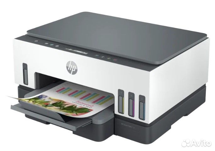 Мфу струйный HP SMART Tank 720 (6UU46A), серый/белый