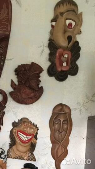 Маски из дерева (ручная работа)