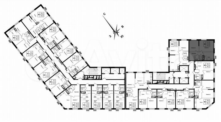 2-к. квартира, 47,6 м², 8/8 эт.