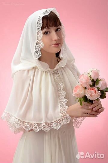 Венчальная, церковная накидка в храм