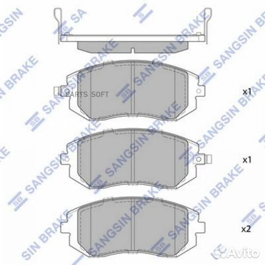 Колодки тормозные subaru forester/legacy/impreza/outback 01- перед. SP1367SD sangsin brake