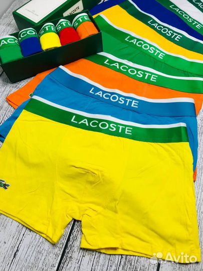 Трусы Lacoste боксеры мужские нижнее белье хлопок