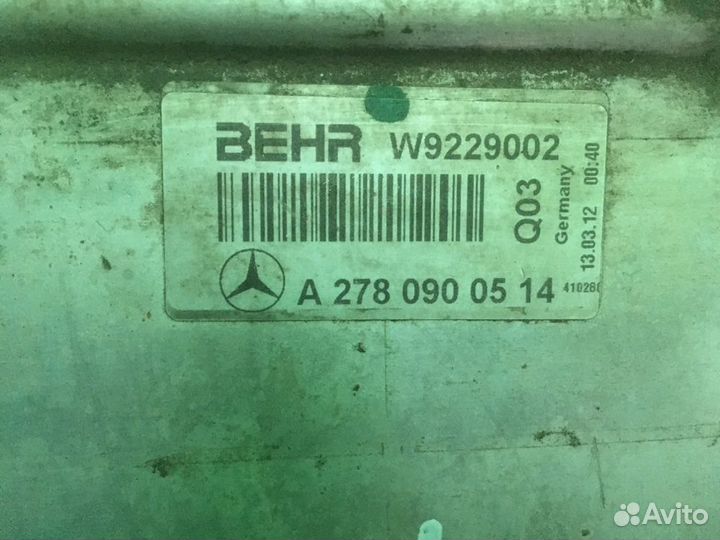 Интеркулер Mercedes S W221 M278 4.7 2013