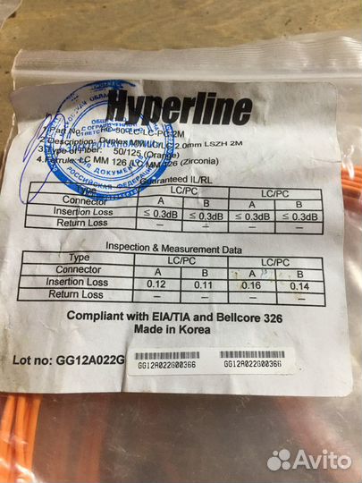 Патч-корды оптоволоконные