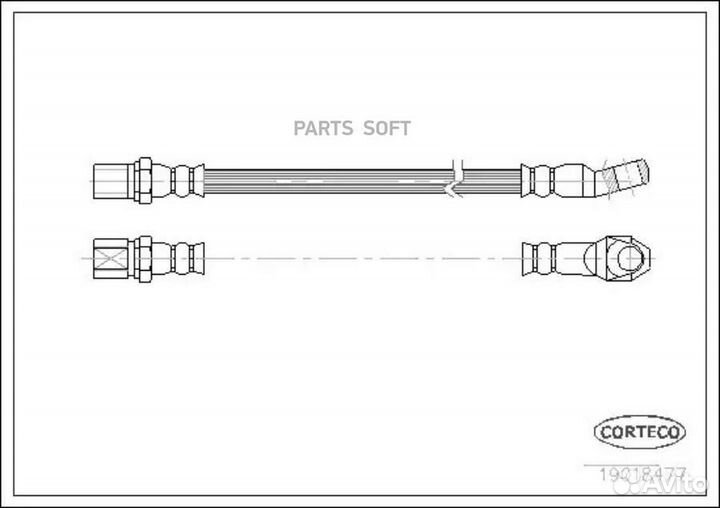 Corteco 19018477 19018477 шланг тормозной передний