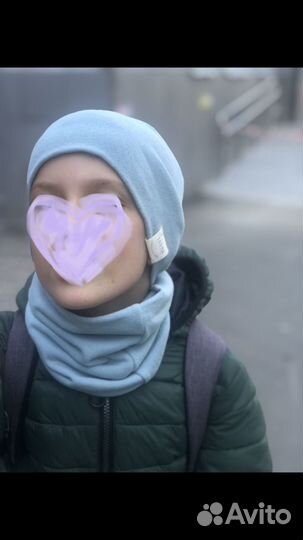 Шапка и шарф детская осень