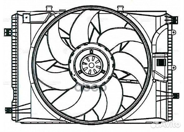 Вентилятор радиатора mercedes W204/W212 07- MER