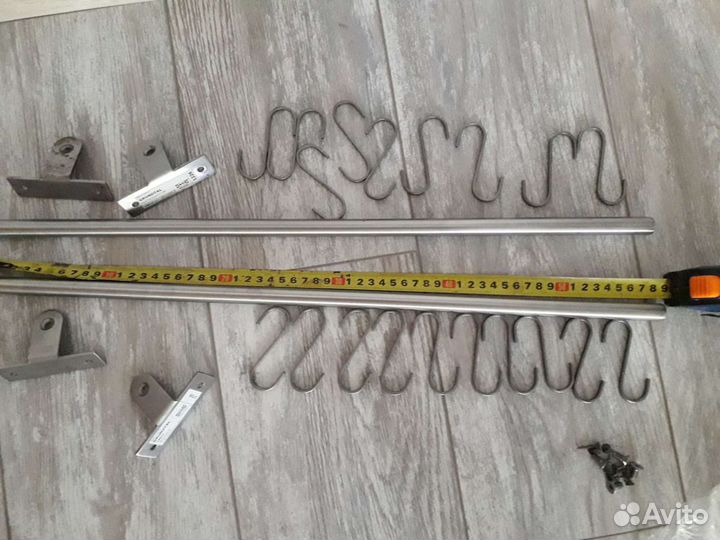 Релинги никелированные + крючки