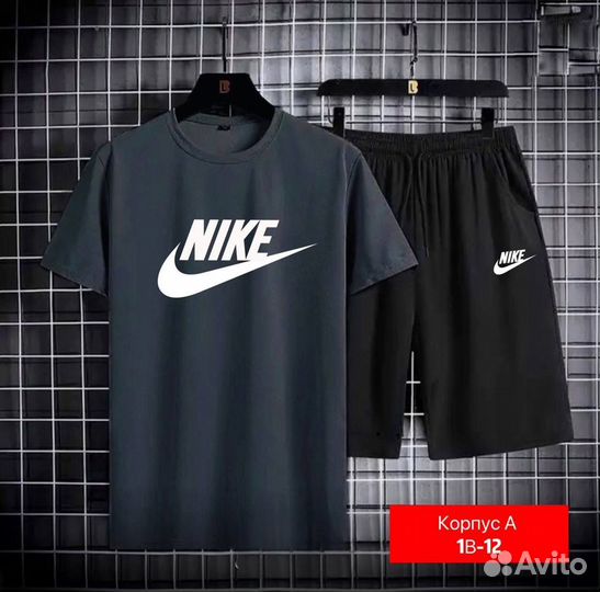 Спортивный костюм мужской футболка и шорты nike