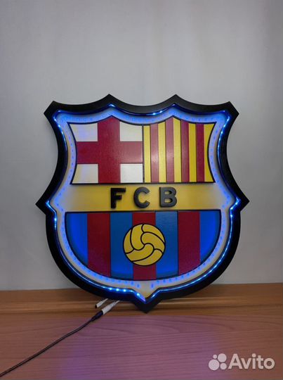 Эмблема Барселона с подсветкой