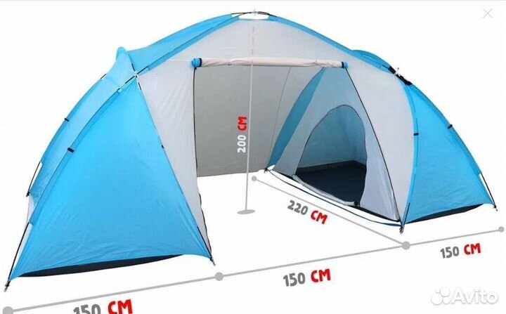 Палатка 4 местная с тамбуром