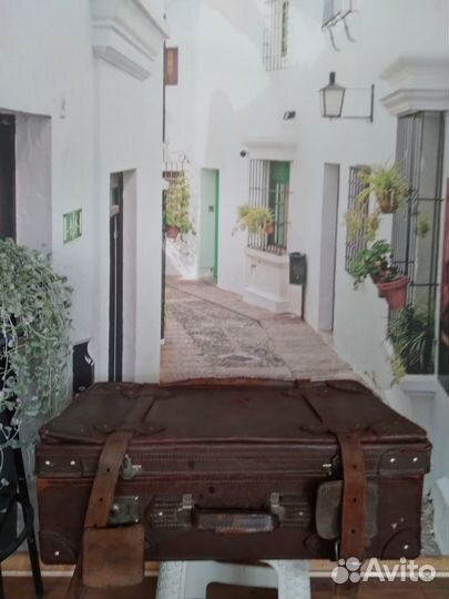 Раритетный чемодан из свиной кожи