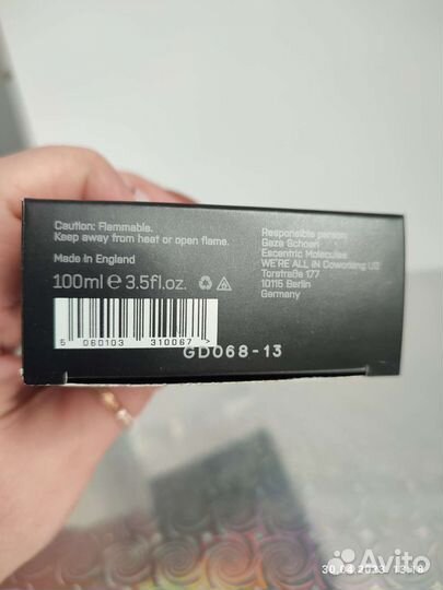 Новая улучшеная Молекула 01 100 мл. Туалетная вода