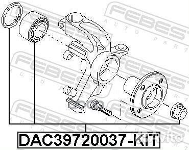 DAC39720037KIT к-кт подшипника ступ. пер. Ford