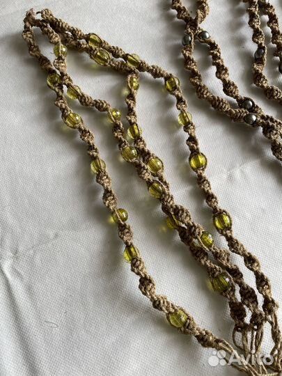 Подвесное кашпо из джута