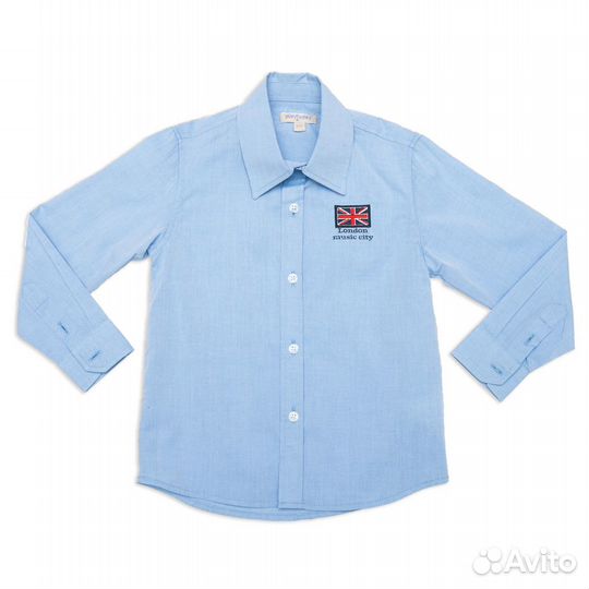 Голубая рубашка для мальчика PlayToday р.98,104