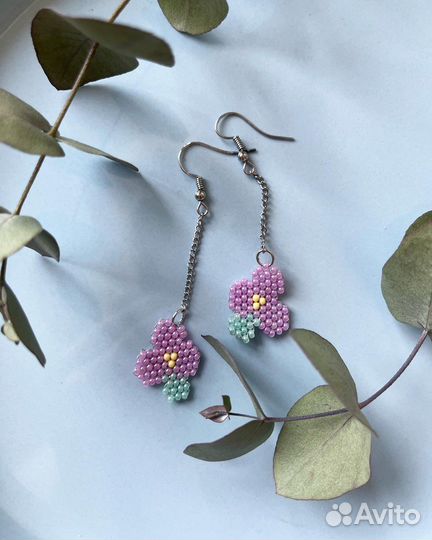 Серьги из бисера