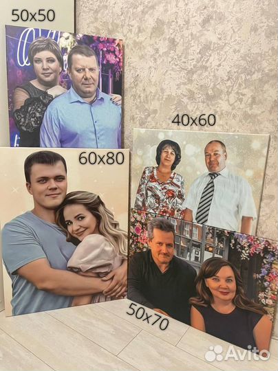 Печать на холсте, новый стиль арт, портрет по фото