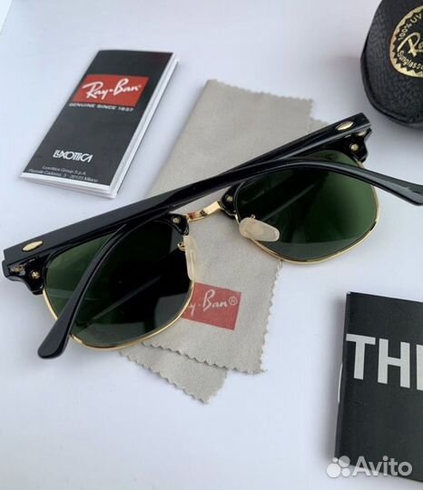 Очки ray ban clubmaster зеленые