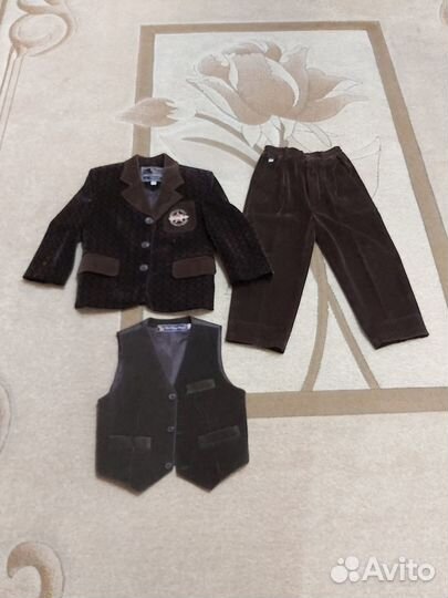 Вельветовый костюм 3ка на 4 года
