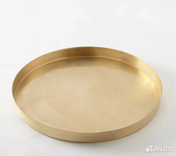 Поднос круглый из золотистого металла laredoute