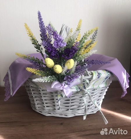 Корзина плетеная пасхальная