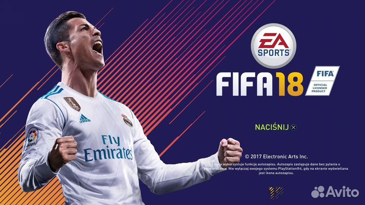 FIFA 18 диск с игрой для PS4