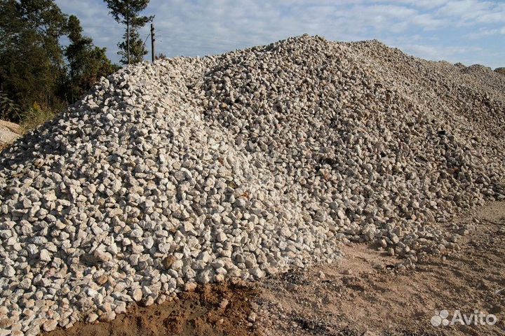 Щебень известковый под парковку
