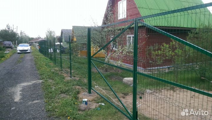 Забор 3д зеленый, высота 2 м. Без посредников