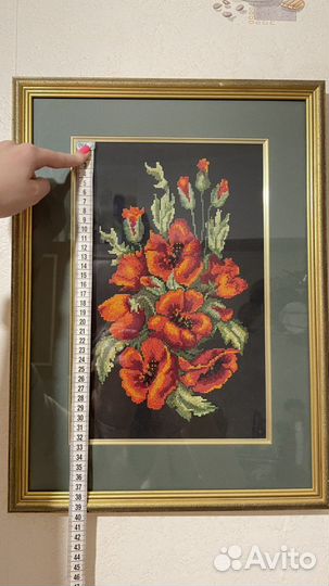 Картина вышитая крестиком ручная работа