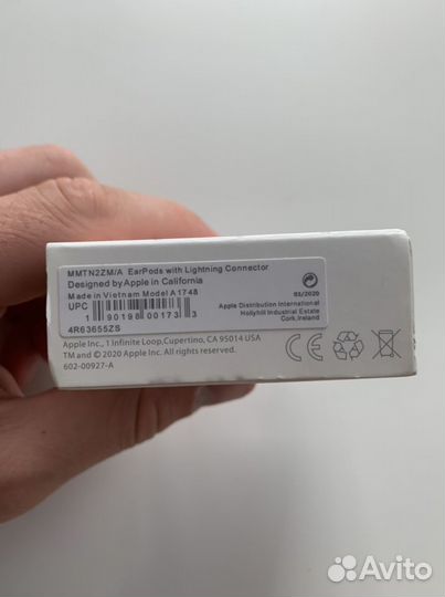 Наушники apple earpods lightning оригинал