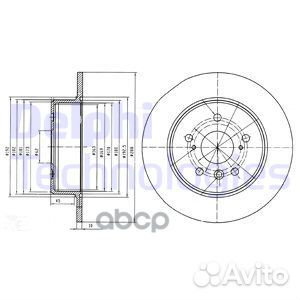 Диск торм Lexus RX300 bg4156 Delphi