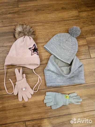 Комплект шапка, шарф, снуд,перчатки