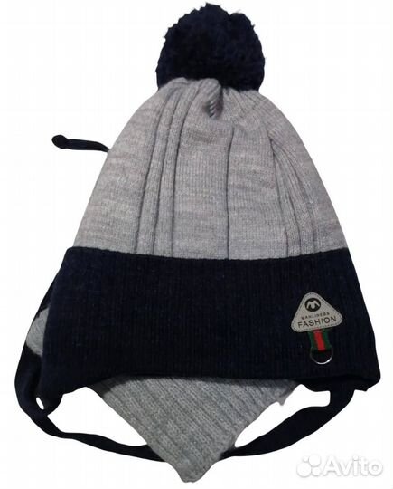 Шапка зимняя для мальчиков со снудом