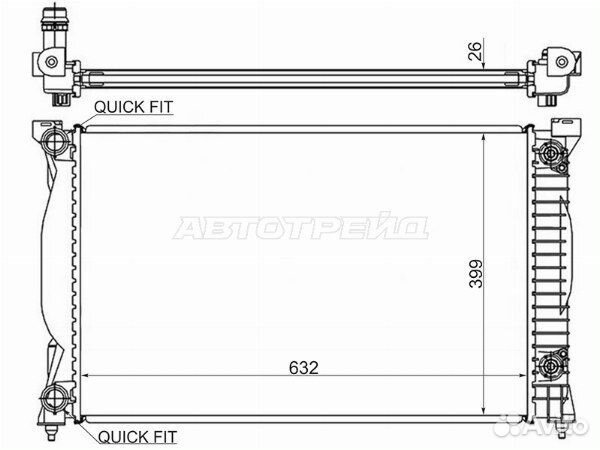 Радиатор audi, audi A4, audi A4 00-06/S4 02-04, audi A4 01-07 2/4/5D, audi A6, audi A6 97-04, audi A