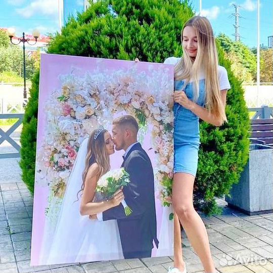 Портрет по фото на холсте