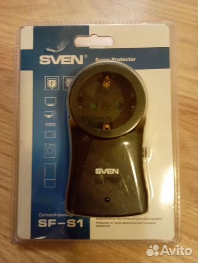 Сетевой фильтр Sven SF-S1, Black