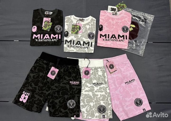 Футболка и шорты bape inter miami