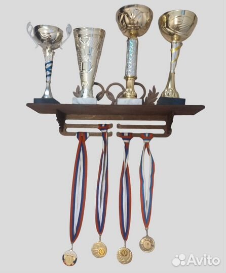 Медальница с полкой, держатель для медалей