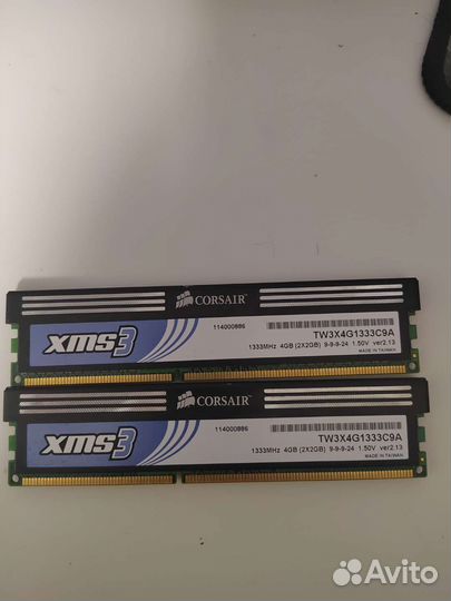 Оперативная память Corsair DDR3 2х2Gb 1333MHz