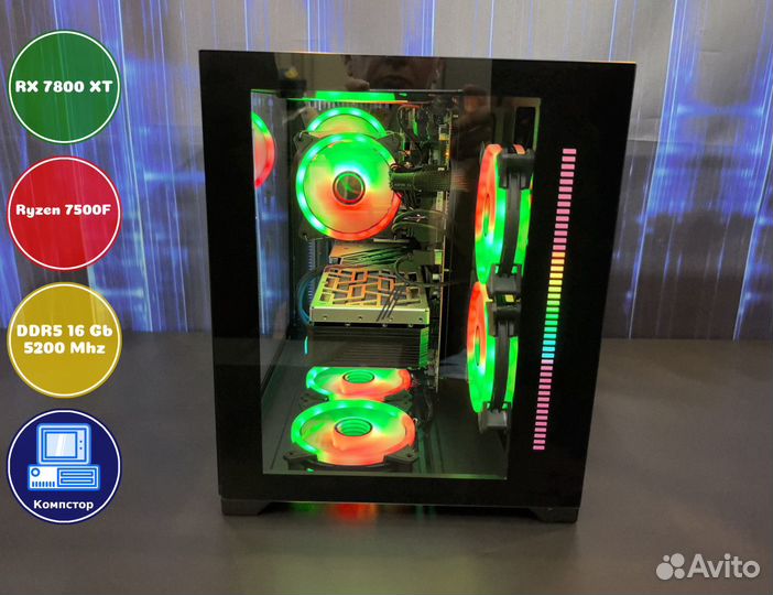 Сборка пк AMD7500F-RX7800XT-16DDR5-ZPY09853761-A620