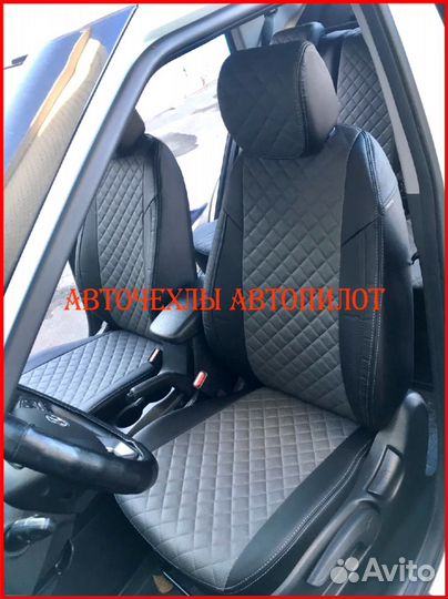Чехлы Автопилот Hyundai Creta 2 из экокожи Ромб