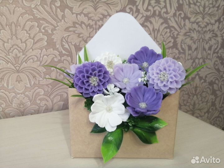 Букет из мыла. Мыло ручной работы. Сувенирное мыло