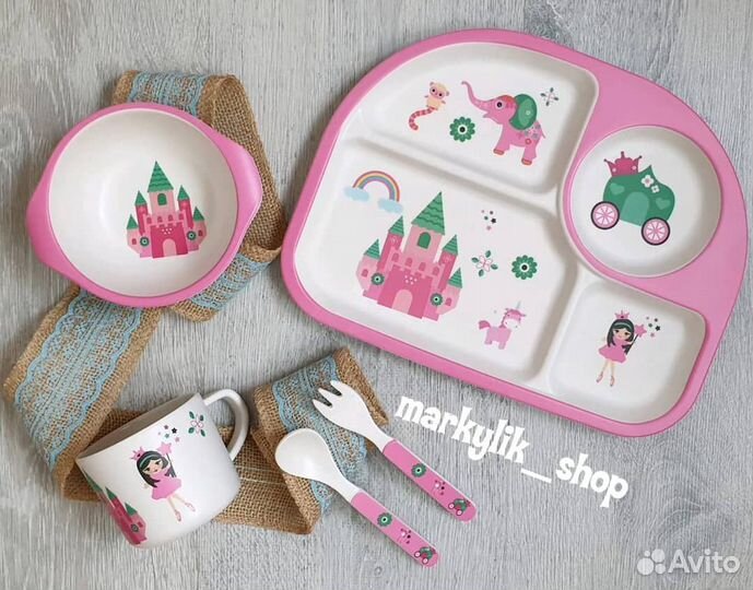 Детская посуда из бамбука